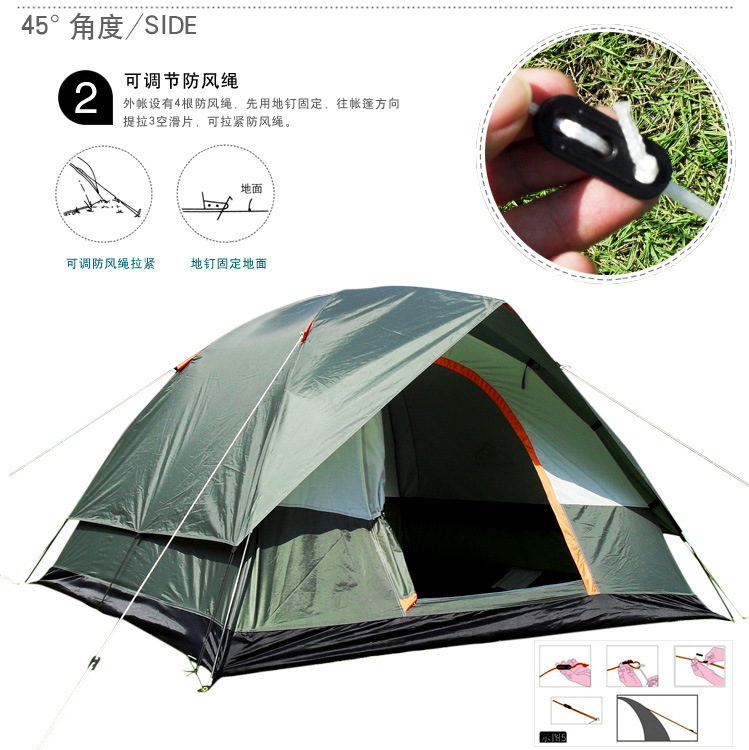 Cheap Goat Tents LOOKO 2022 New Outdoor Supplies Rainstorm Camping Tent 3 4 People Build Double Layer Family Travel Tent   